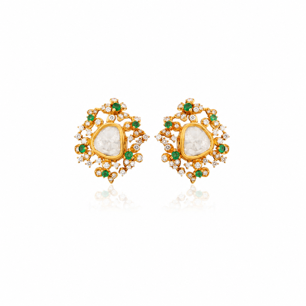 Celestia Diamond Tassel Earrings in 18K Gold