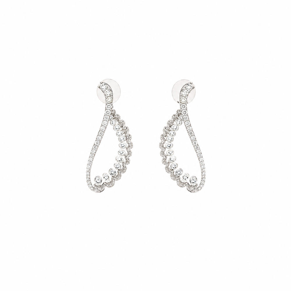 Aeris Diamond Hoop Earrings in 18K Gold