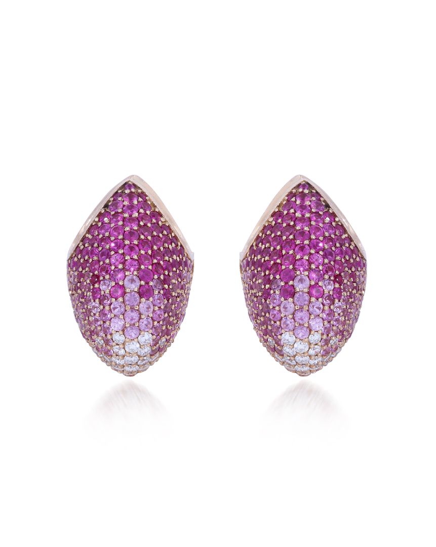 Disco Heart Strawberry Earrings