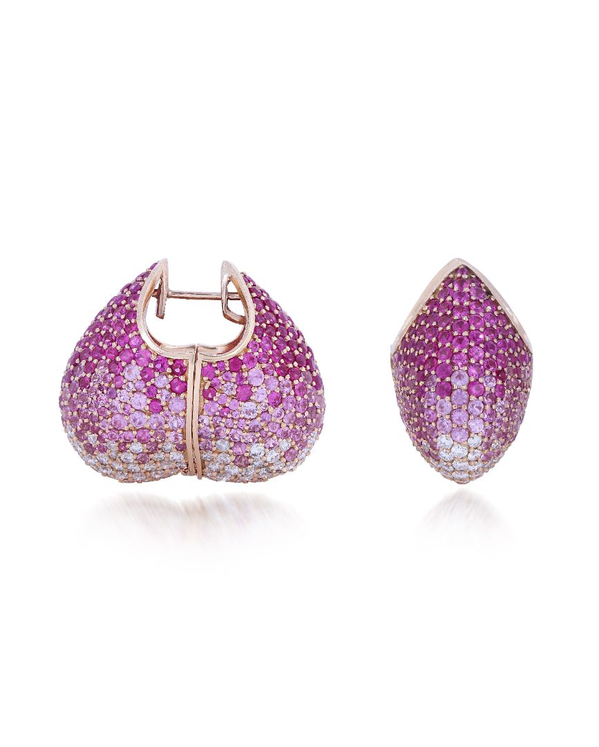 Disco Heart Strawberry Earrings