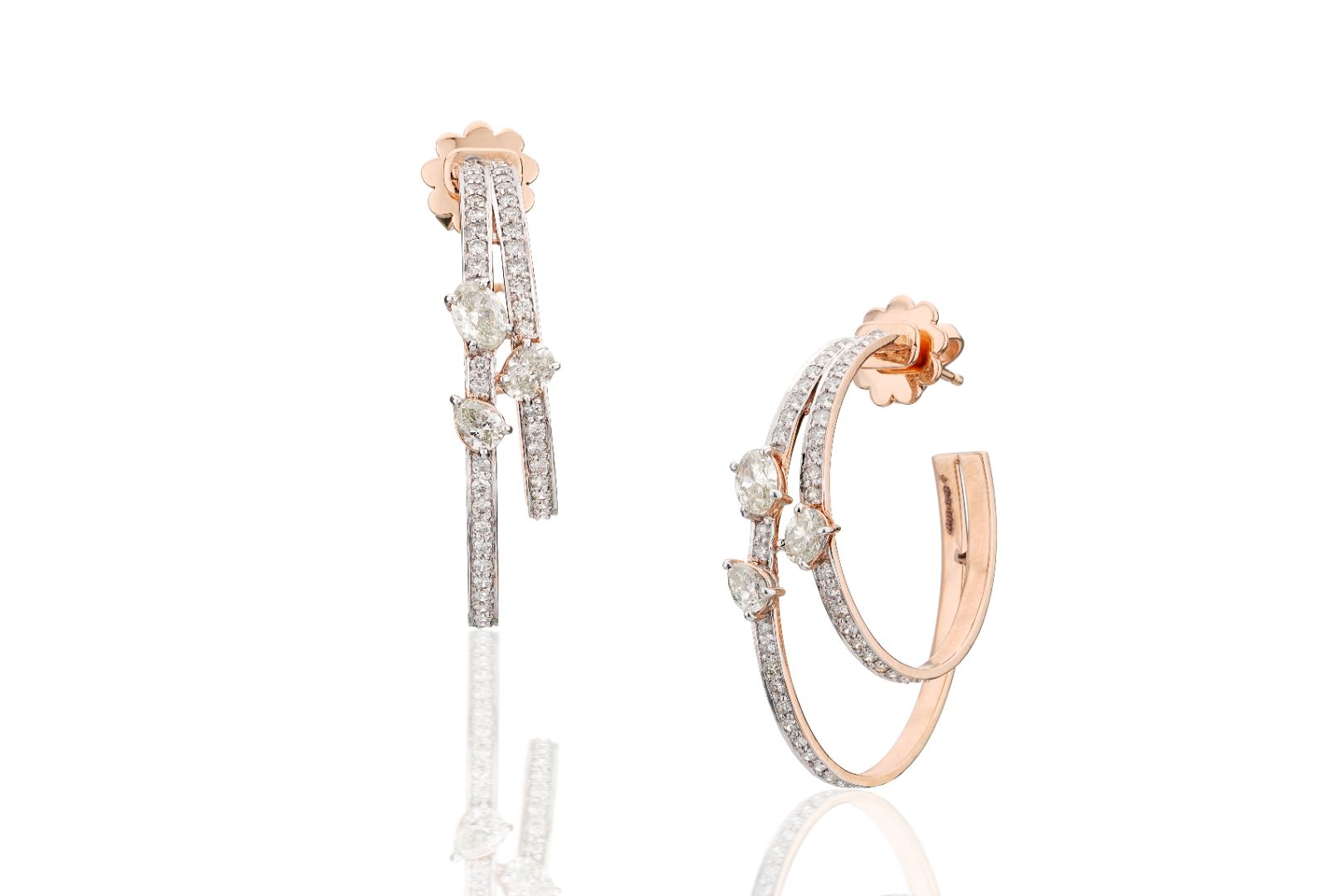 Diamond Double Hoop Earrings
