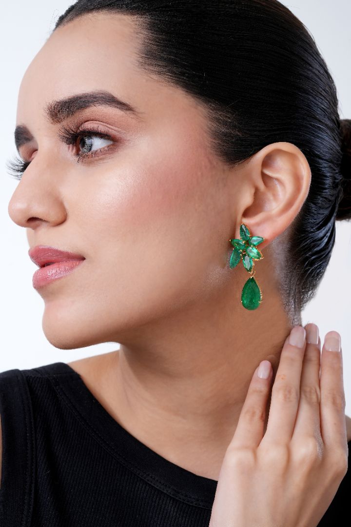 Hue Emerald Earrings