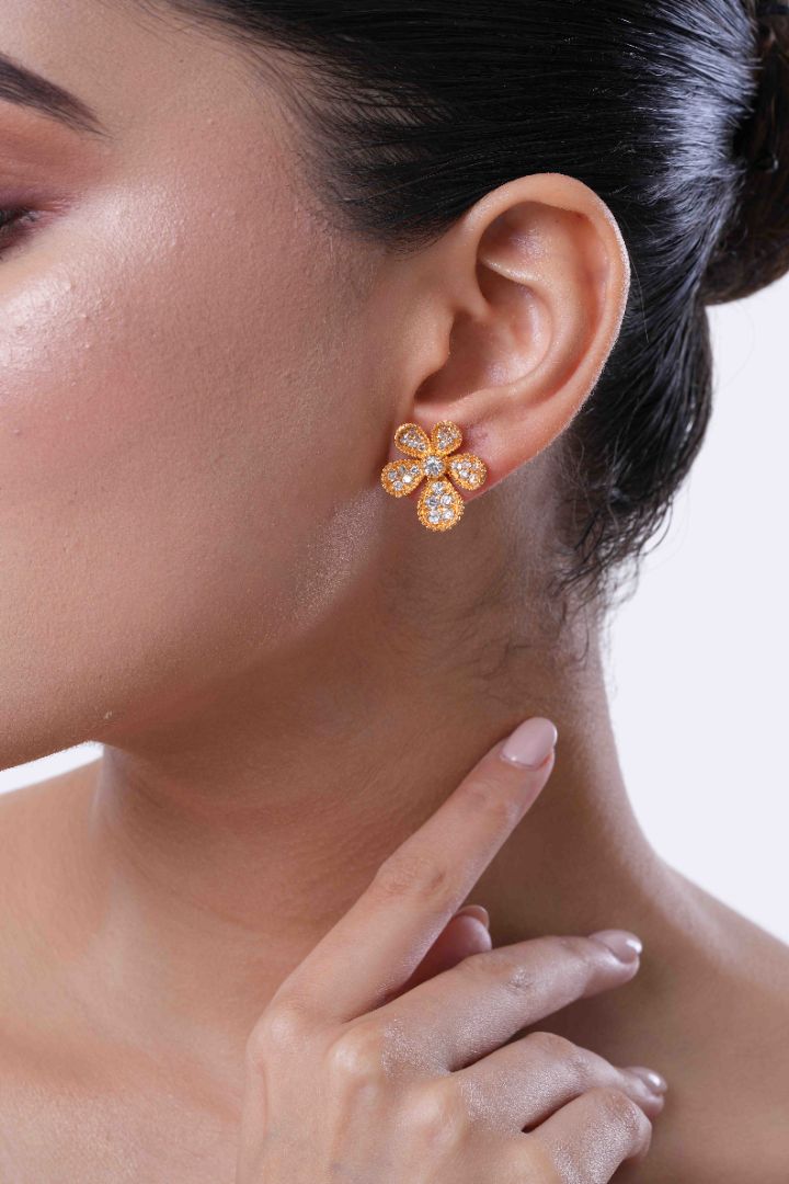 Jasmine Yellow Gold Earrings