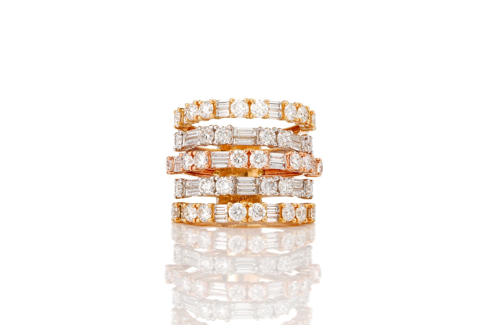 Asterica Baguette Spiral Ring - Yellow