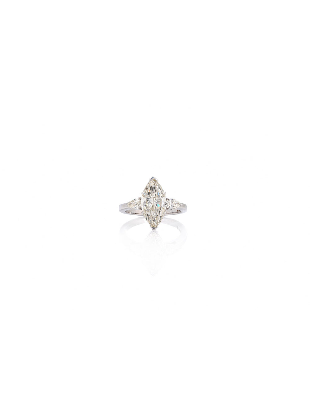 Radiant Solitaire Diamond Ring in 18K White Gold