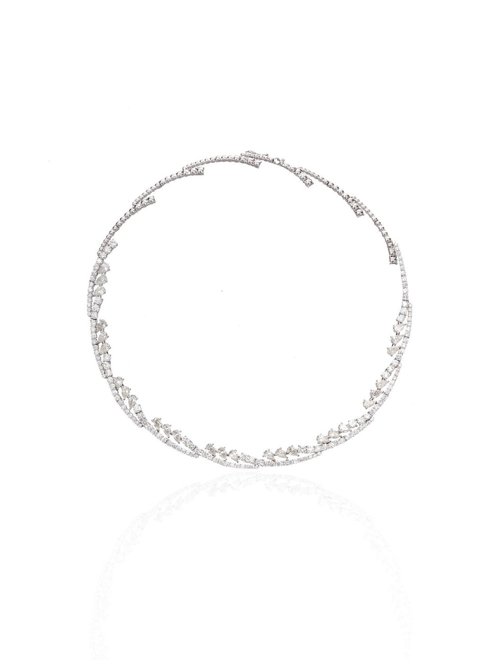 Ethereal Diamond Halo Necklace in 18K Gold | Luxury Fine Jewellery