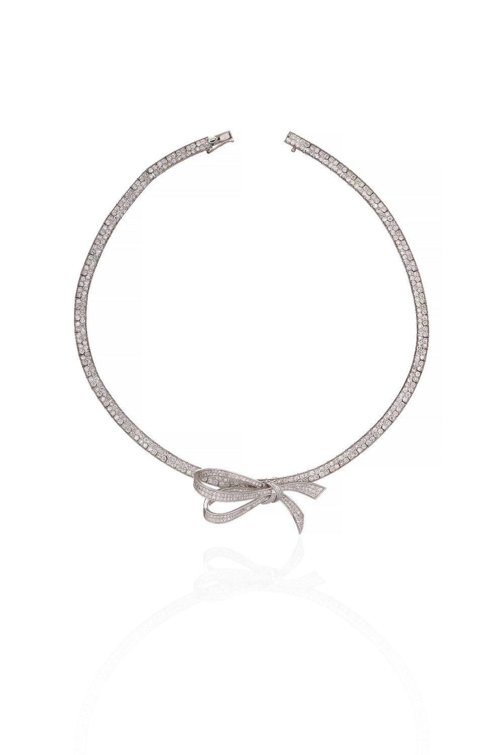 Élan Bow Diamond Collar Necklace in 18K Gold | Luxury Fine Jewellery