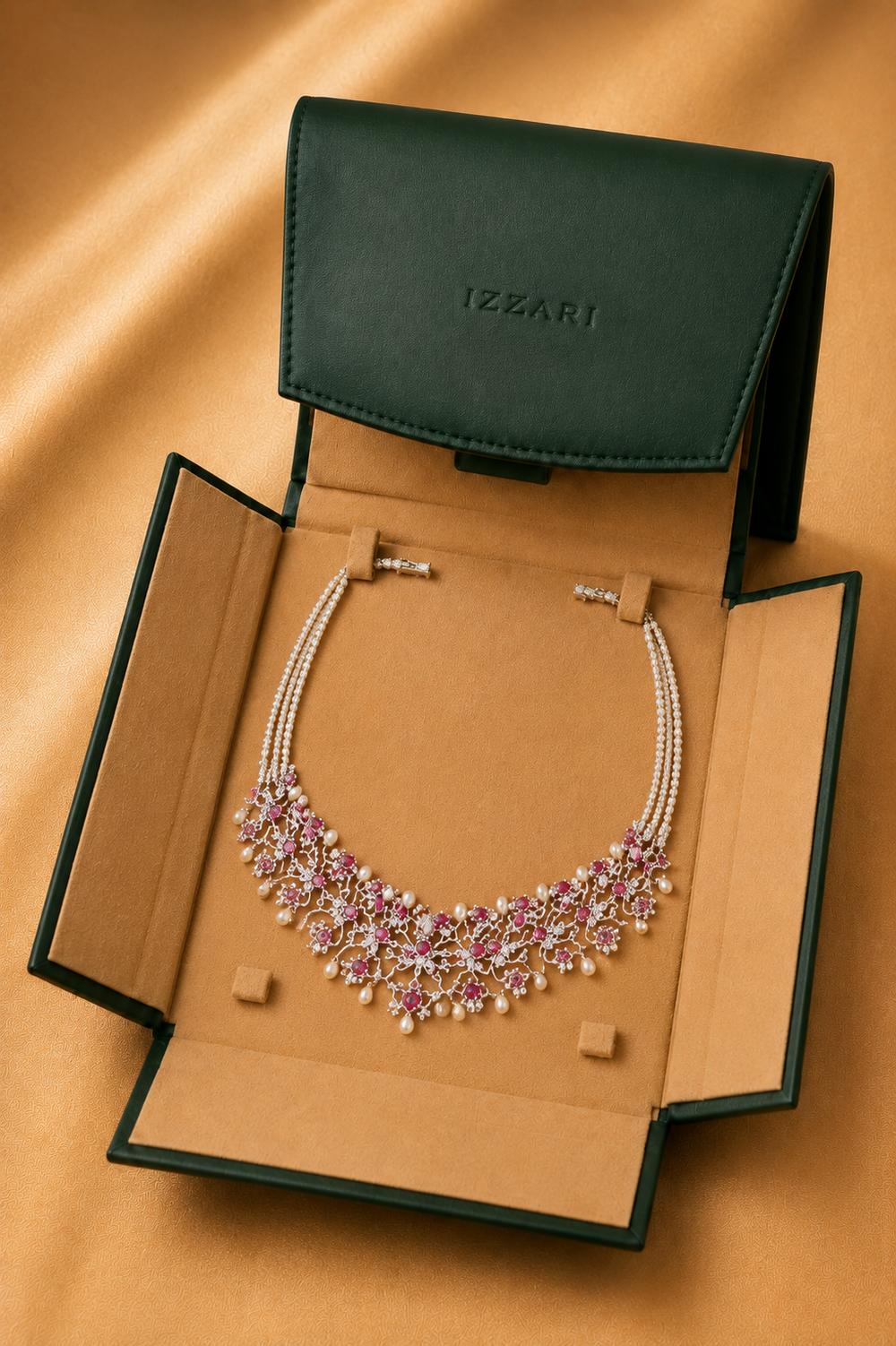 Ruby Royale Diamond Statement Necklace in 18K Gold | Luxury Fine Jewellery
