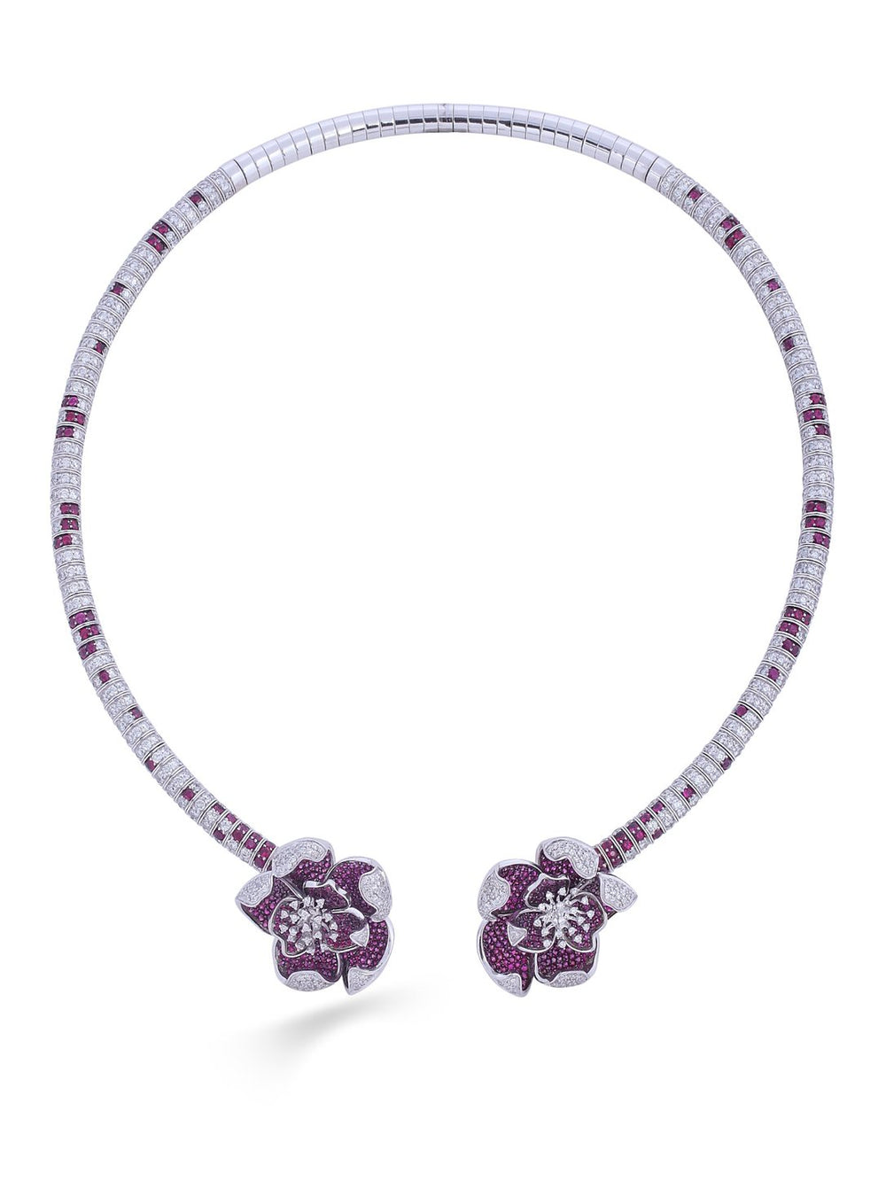 Eternal Rose Diamond Necklace in 18K Gold