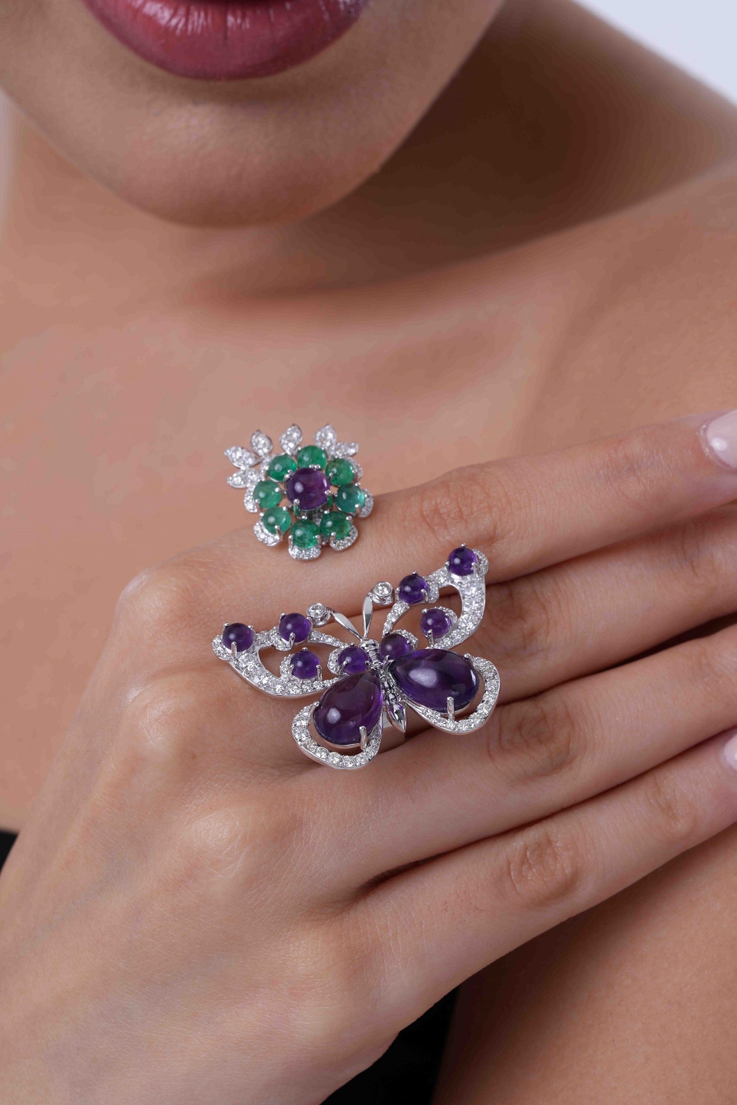 Feral Double Finger Butterfly Ring