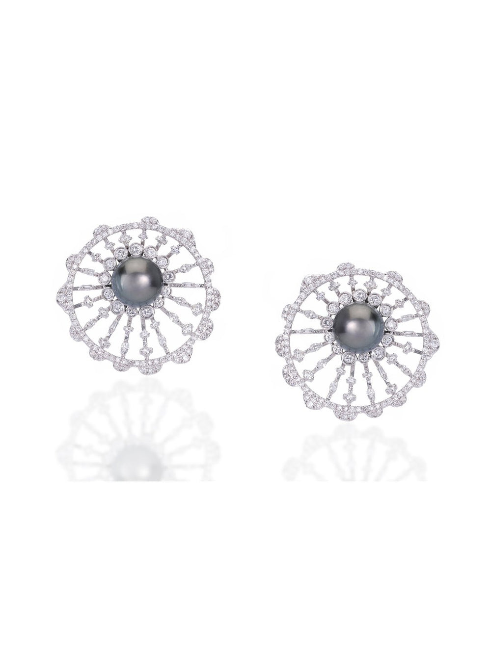 Izzari Aurora Diamond Fan Statement Earrings
