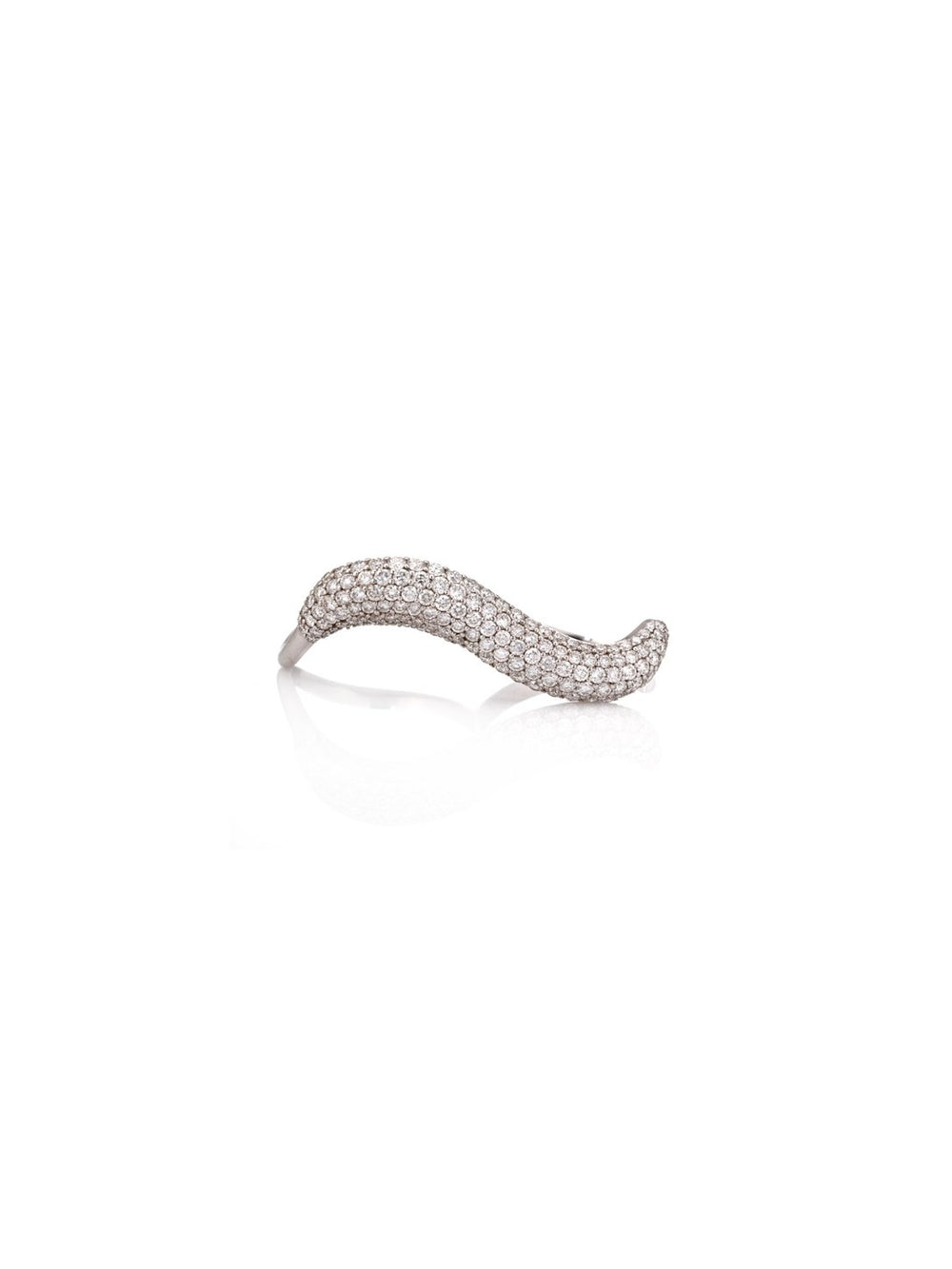 Diamond Wave Eternity Ring in 18K White Gold
