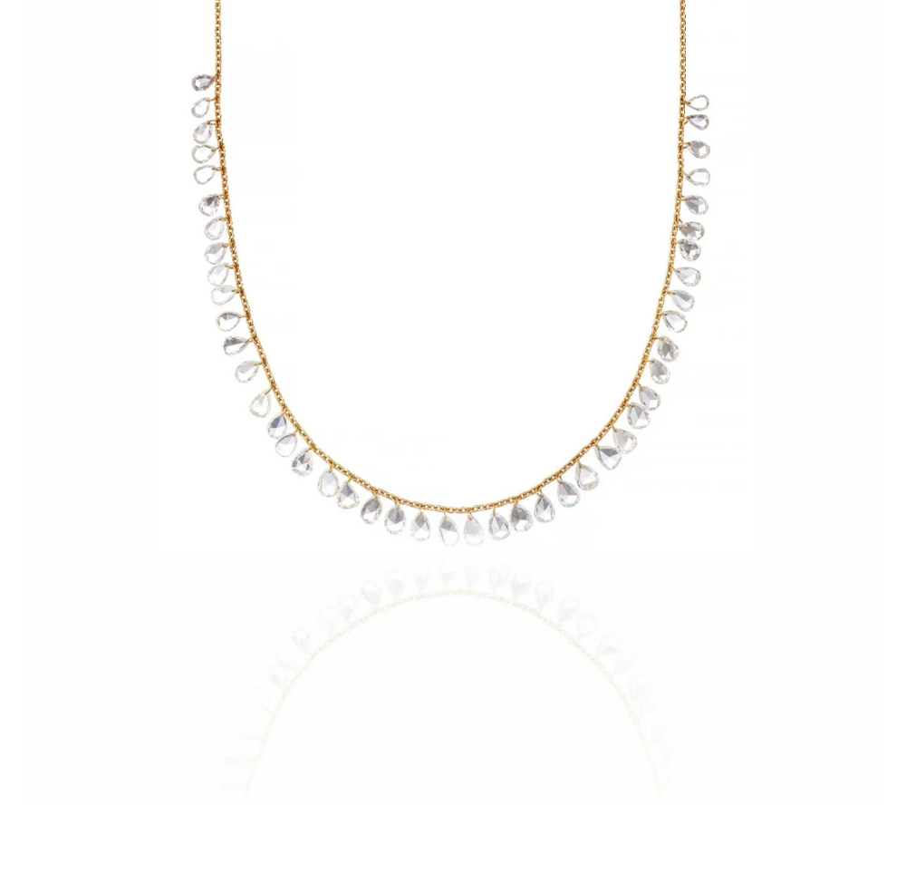 Rosé Lumière Rose Cut Diamond Necklace in 18K Gold | Luxury Fine Jewellery