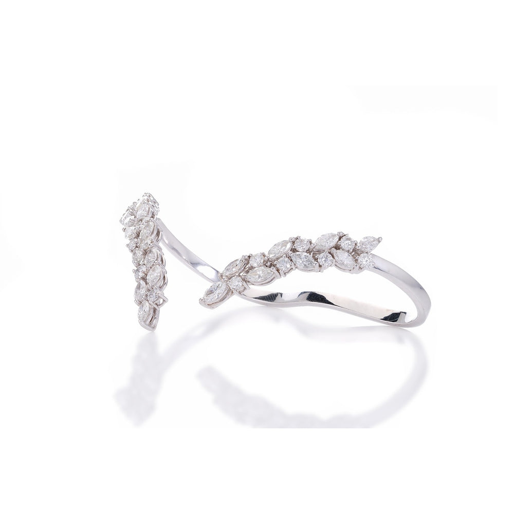 Auravé Leaf Diamond Bracelet in 18K White Gold