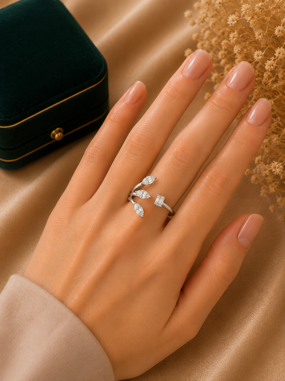 Serpentina Diamond Wrap Ring