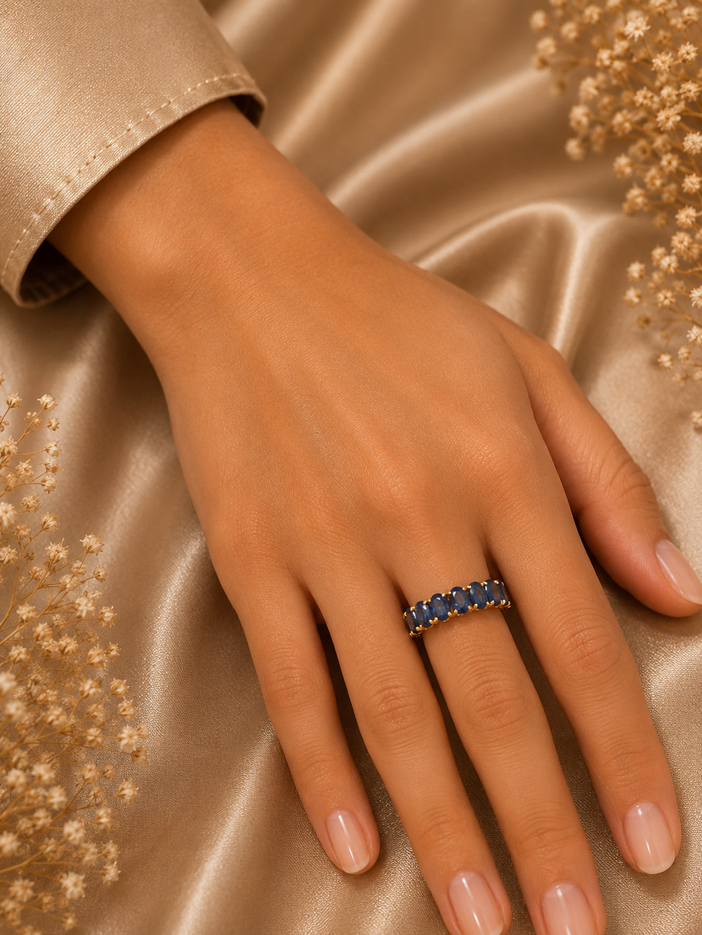 Midnight Sapphire Crown Ring