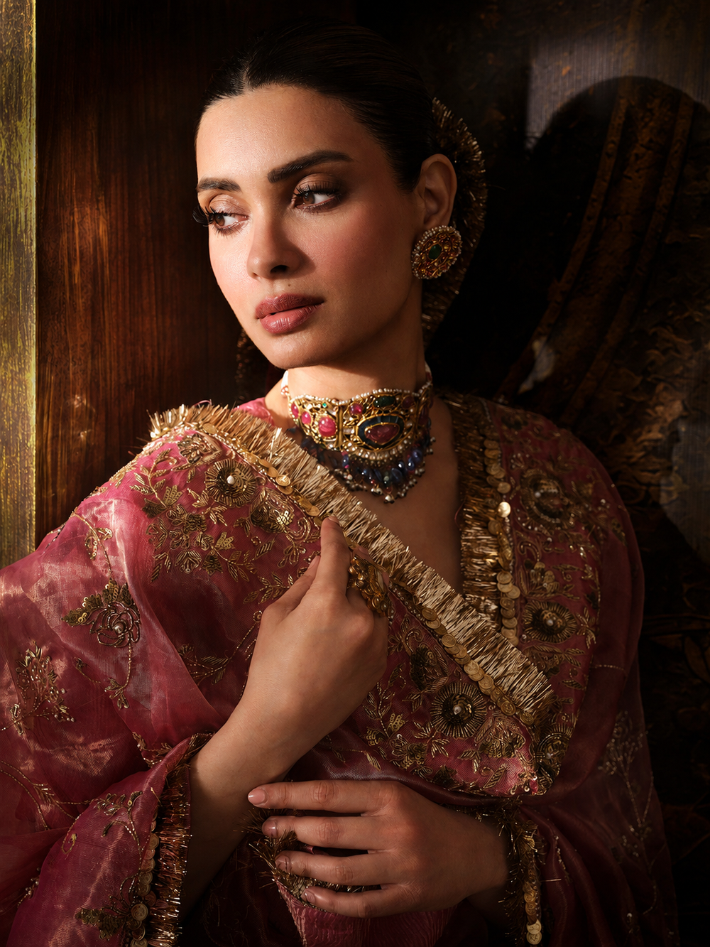 Maharani Polki Kundan Statement Necklace in 22K Gold | Luxury Heritage Fine Jewellery
