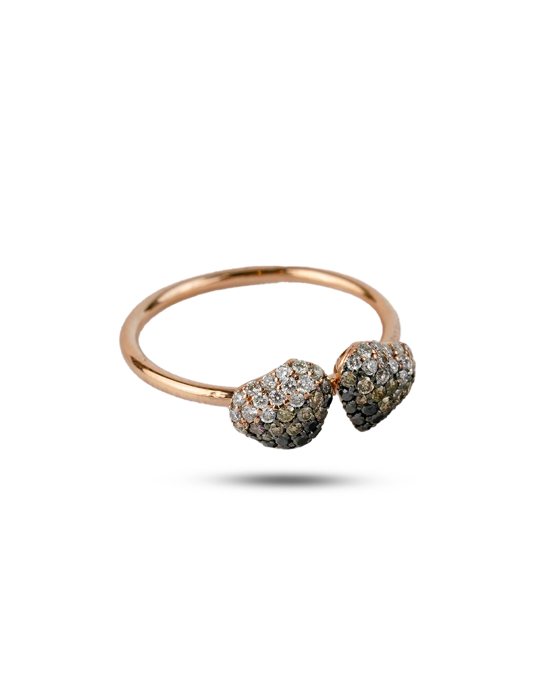 Sweet Disco Ombre Twin Heart Ring