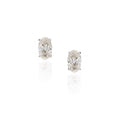 18K White Gold Diamond Cluster Stud Earrings