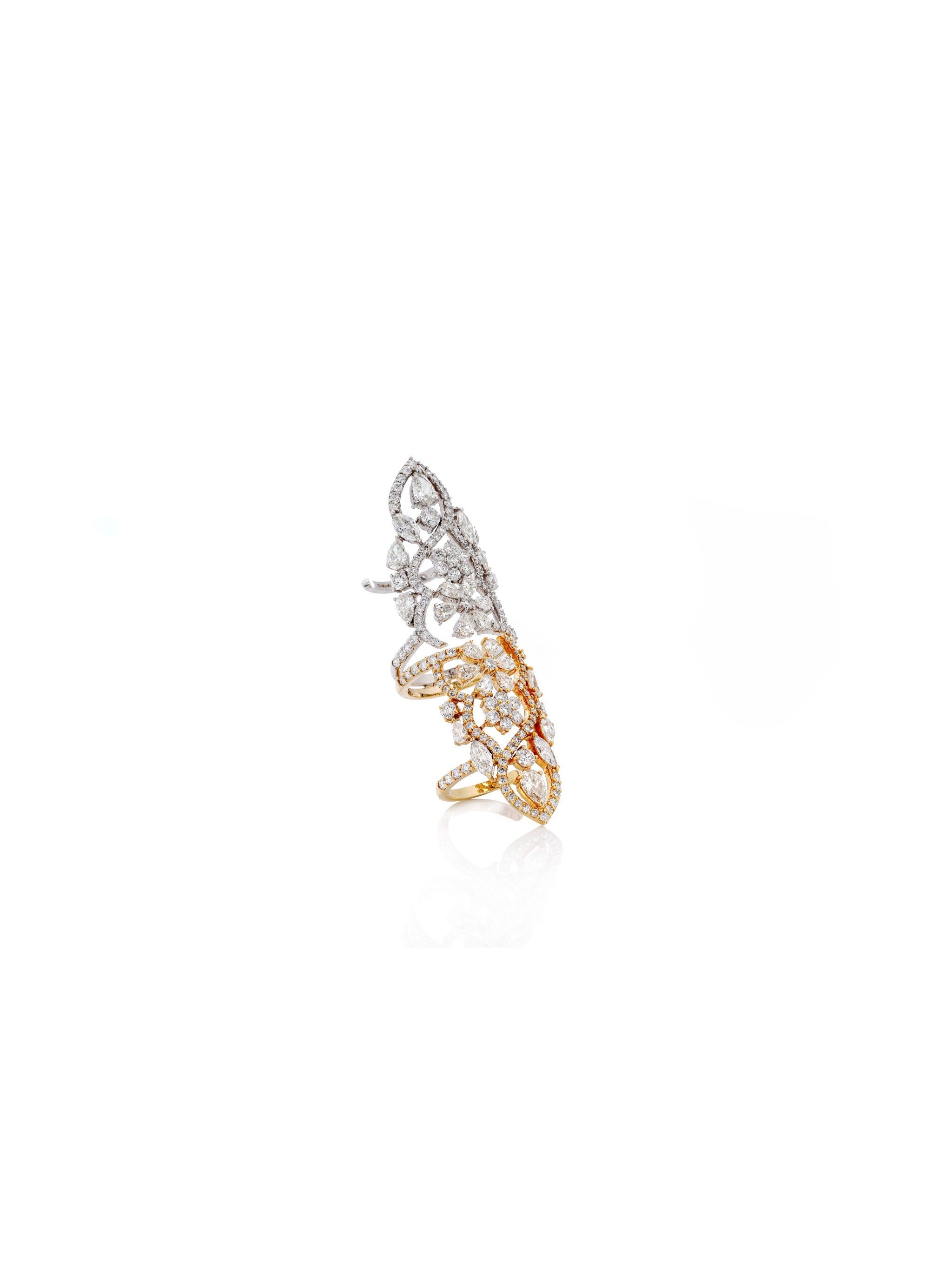 Arabesque Diamond Statement Ring in 18K Gold