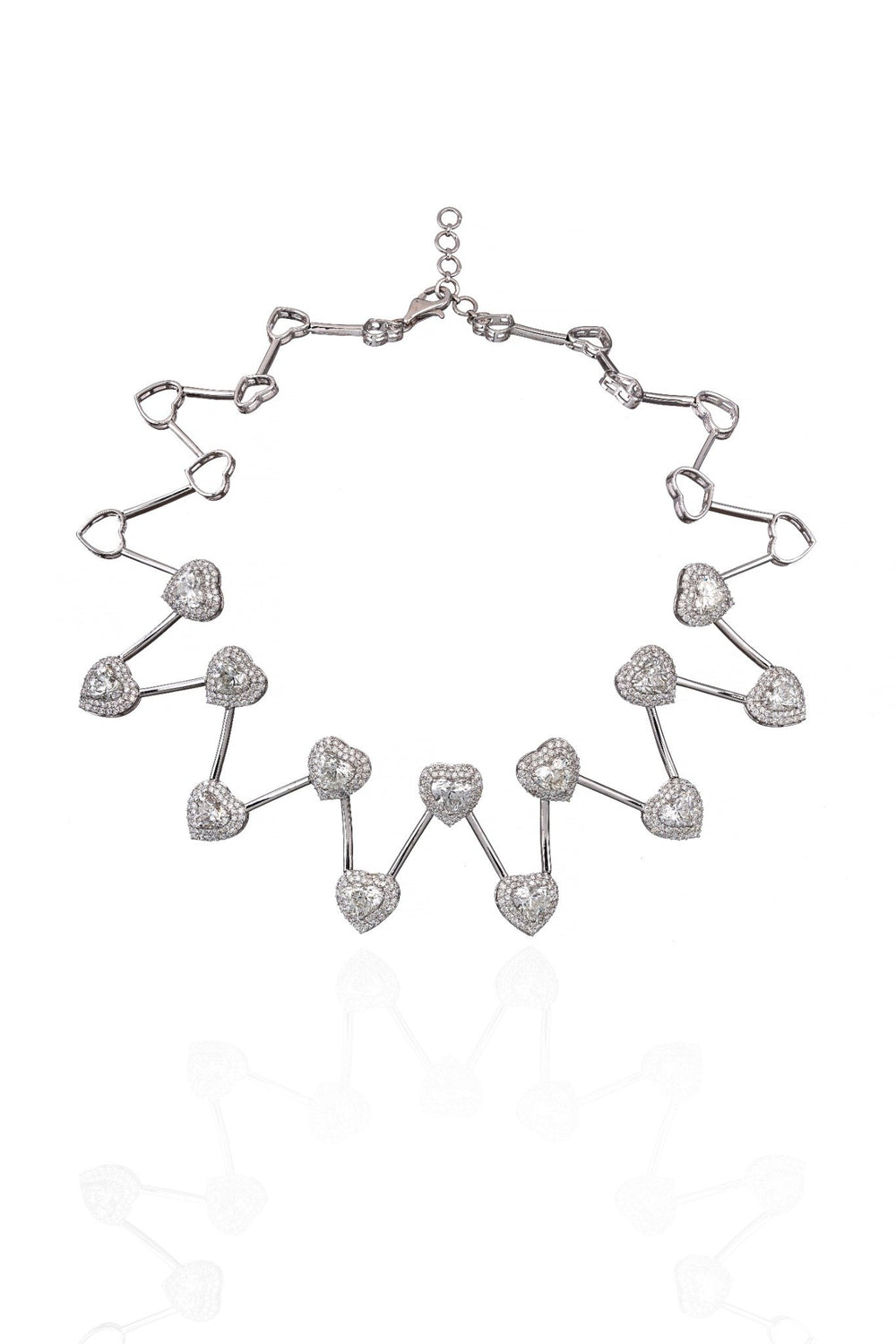 Aurora Heart Diamond Statement Necklace in 18K Gold | Luxury Fine Jewellery