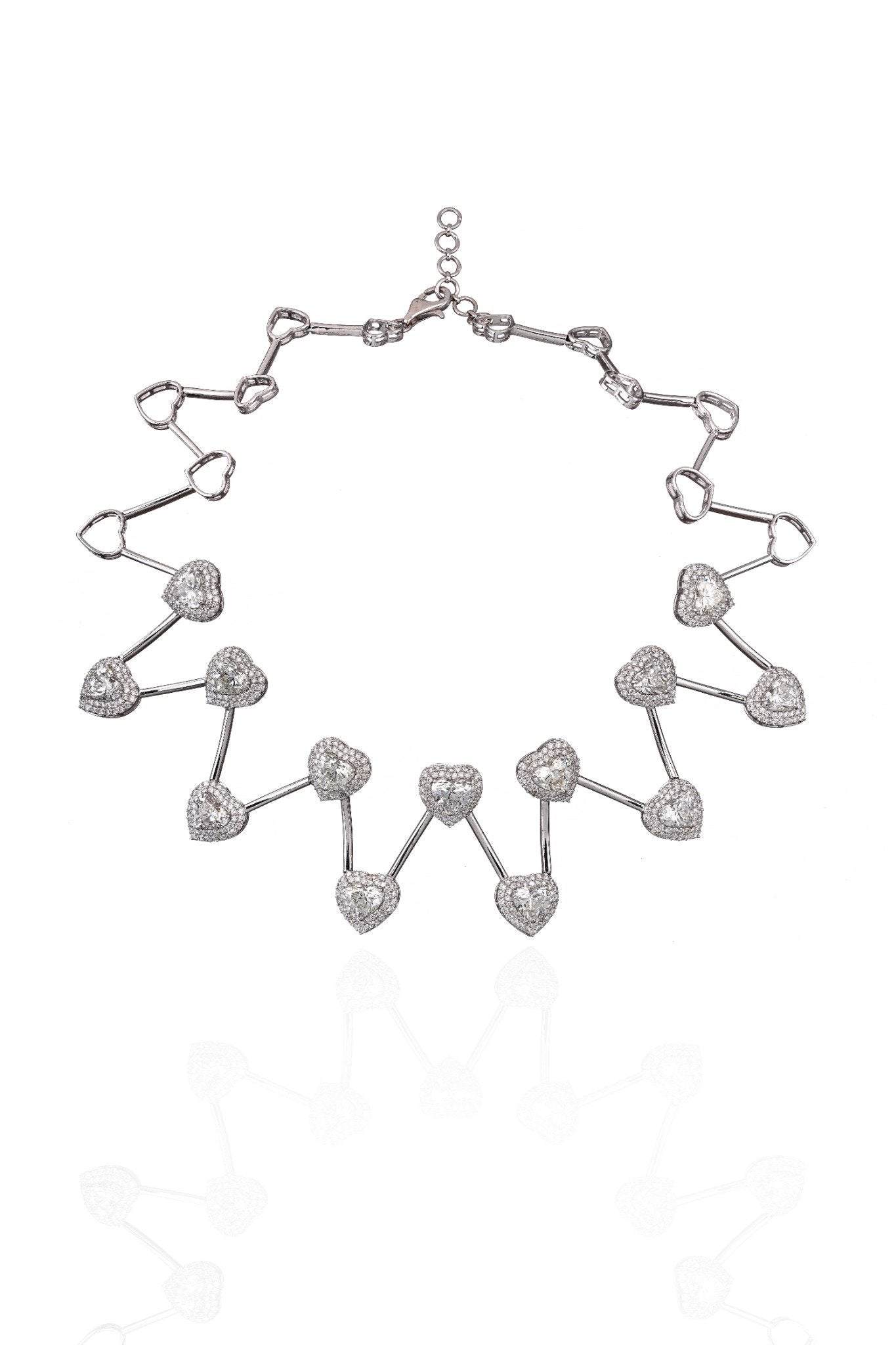 Aurora Heart Diamond Statement Necklace in 18K Gold | Luxury Fine Jewellery