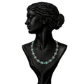 Emerald Diamond Statement Necklace in 18K Gold