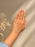 18K White Gold Diamond Hand Harness Bracelet