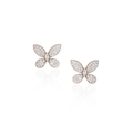 18K White Gold Marquise Diamond Butterfly Earrings