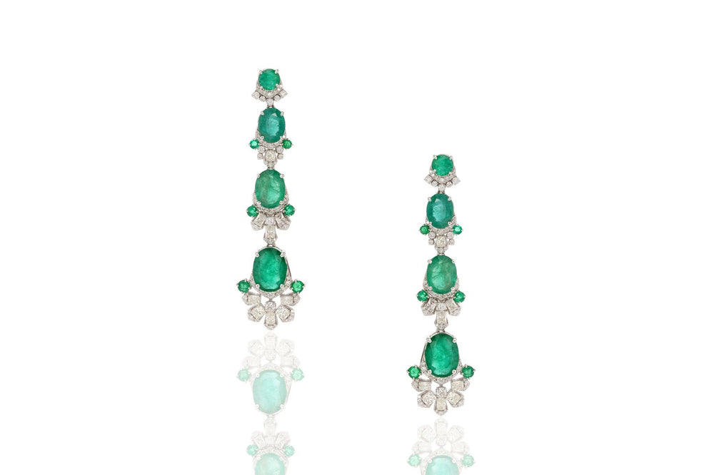 Verde Cascade Emerald Drop Earrings