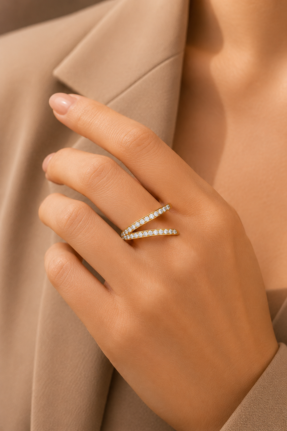 Blush Heart Diamond Ring
