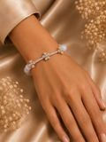 Jasmine Moonstone Diamond Bracelet in 18K White Gold