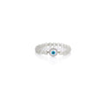 White Agate Evil Eye Bracelet | 14K Gold & Natural Diamonds