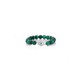Green Onyx Evil Eye Bracelet | 14K Gold & Natural Diamonds