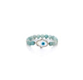 Mint Evil Eye Bracelet | 14K Gold & Natural Diamonds