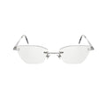 14K White Gold Diamond Reading Glasses
