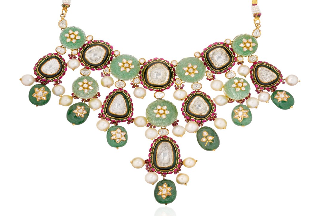 Zehra Emerald Heritage Bridal Set