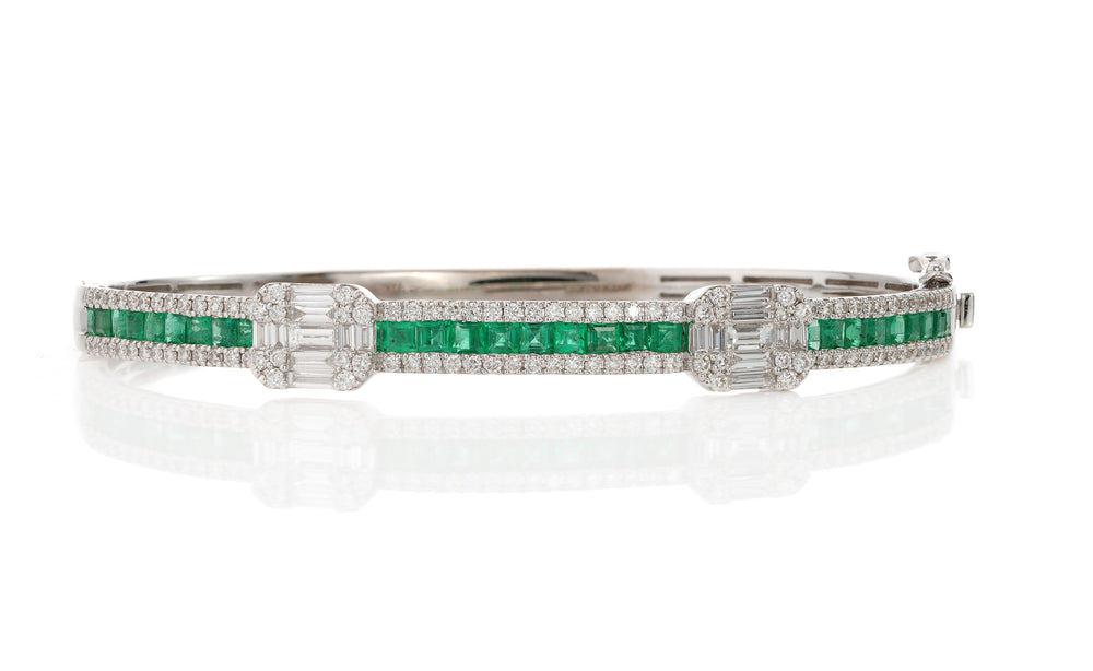 Verde Lumière Diamond Emerald Bracelet in 18K Gold