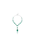 Rose Cut Emerald Statement Necklace in 18K Gold