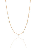Delicate Diamond Chain Necklace in 18K Gold