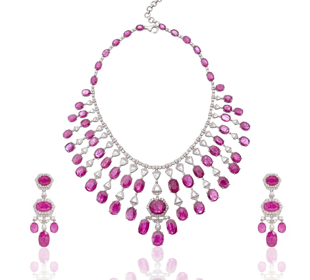 Roséa Ruby Diamond Bridal Set