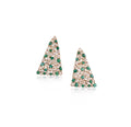 14K Gold Polki Diamond Emerald Drop Earrings