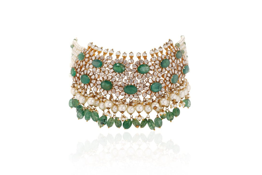 Imperia Emerald Diamond Choker Set