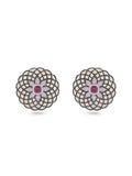 Seraphina Ruby Scale Diamond Earrings