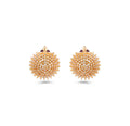 18K Rose Gold Diamond Pavé Stud Earrings