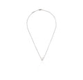18K White Gold Diamond Solitaire Pendant Necklace