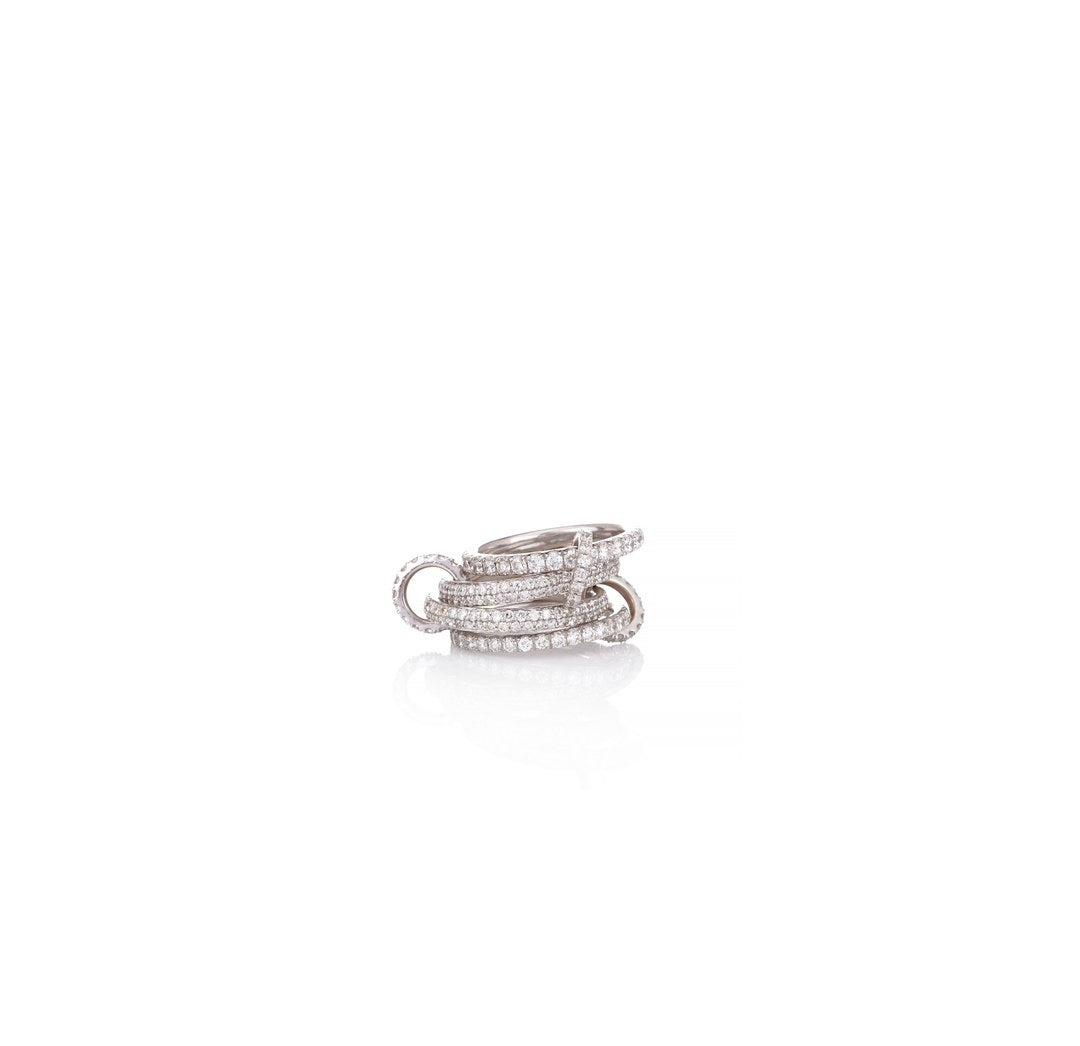 18K White Gold Diamond Wrap Cocktail Ring