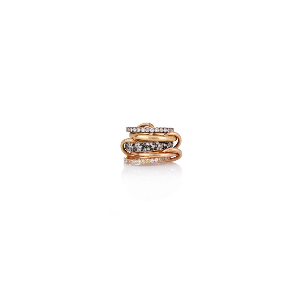 18K White Gold Diamond Multi Band Ring