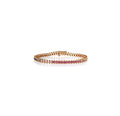 Rainbow Gemstone Tennis Bracelet | 18K Yellow Gold