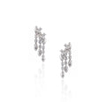 18K White Gold Pink Gemstone Diamond Earrings